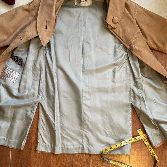 Vintage Highlander 1960s camel color soft suede coat w/removable collar - Picture 10 of 13